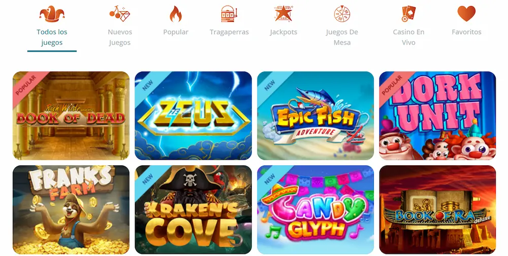 Locowin Casino juegos